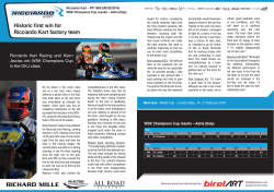 Historic first win for Ricciardo Kart factory team