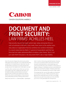 DOCUMENT AND PRINT SECURITY: