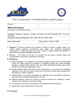 Medical Screening - Kentucky Association of Counties