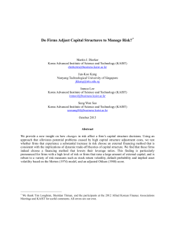 Do Firms Adjust Capital Structures to Manage Risk?