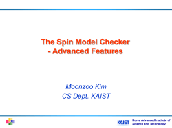 Model checker SPIN part II