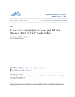 Leadership characteristics of successful NCAA