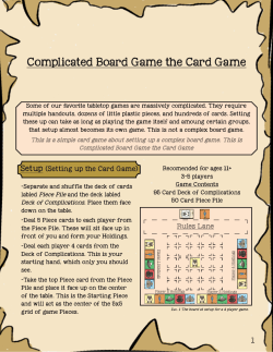 Complicated Board Game the Card Game