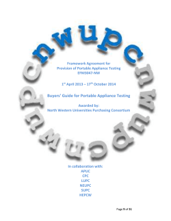 Provision of Portable Appliance Testing