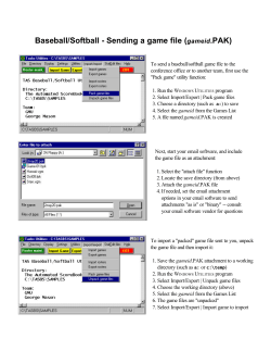 Baseball/Softball - Sending a game file (gameid.PAK)