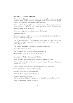 Section 1.1: What is a Graph? Graph, directed graph