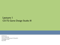 Game Design Studio 1
