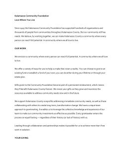 Kalamazoo Community Foundation Love Where You Live Since