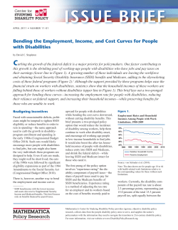 Bending the Employment, Income, and Cost Curves for People with