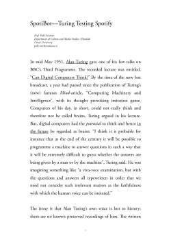 SpotiBot&mdash;Turing Testing Spotify