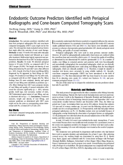 Endodontic Outcome Predictors Identiﬁed with Periapical