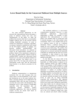 Lower bound study for the concurrent multicast from multiple sources