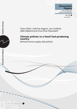 Climate policies in a fossil fuel producing country. Demand