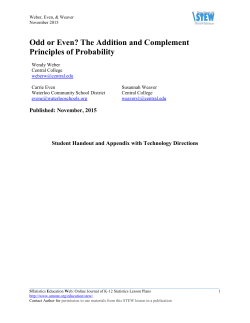 Odd or Even? - Statistics Teacher