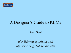 A Designer`s Guide to KEMs