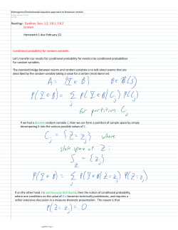 Conditional probability for random variables. Let`s transfer our