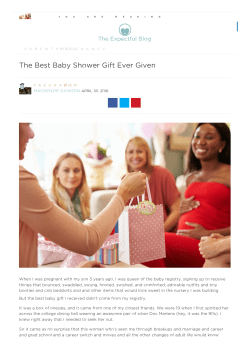 The Best Baby Shower Gift Ever Given | The Expectful Blog