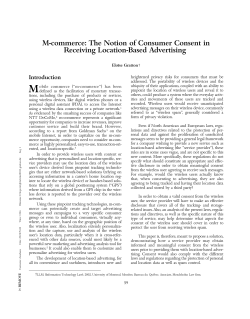 M-commerce: The Notion of Consumer Consent in Receiving