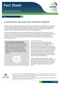 6 08 Fall fluorescent and high bay lighting upgrade Lighting is
