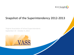Slide 1 - Virginia Association of School Superintendents