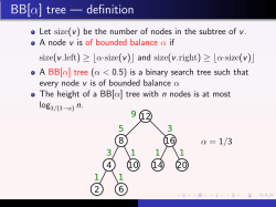 BB[α] tree — definition