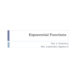 Exponential Functions
