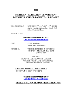 methuen recreation department boys high school basketball league