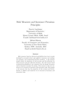 Risk Measures and Insurance Premium Principles