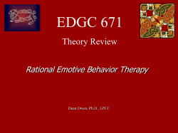 Rational Emotive Behavior Therapy