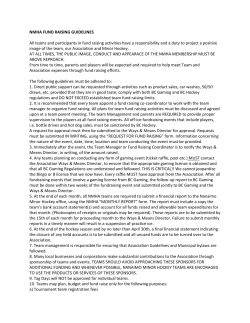 NMHA FUND RAISING GUIDELINES All teams and participants in