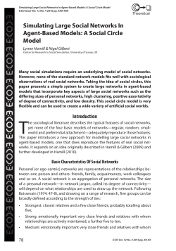 Simulating Large Social Networks In Agent