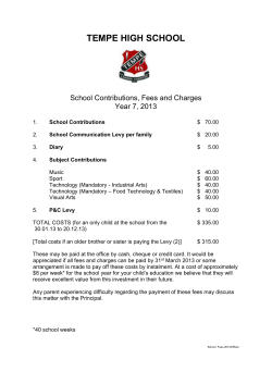 2013 School Fees