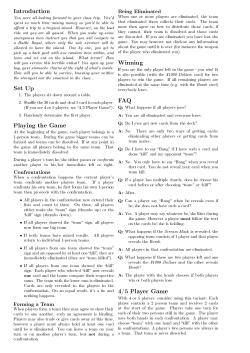 Introduction Set Up Playing the Game Winning FAQ 4/5 Player Game