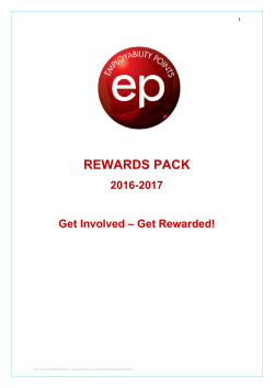 rewards pack - University of Kent