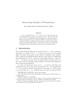 Intersecting Families of Permutations