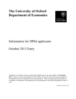 the homepage of the graduate community at Oxford Economics