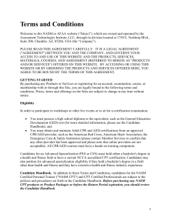 AFAA Terms and Conditions.