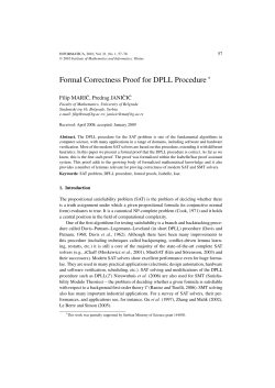 Formal Correctness Proof for DPLL Procedure