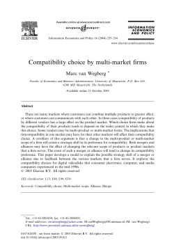 Compatibility choice by multi-market firms