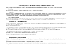 Teaching Habits Of Mind &ndash; Using Habits of Mind Cards
