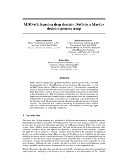 learning deep decision DAGs in a Markov decision process setup