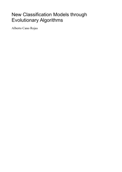 New Classification Models through Evolutionary Algorithms