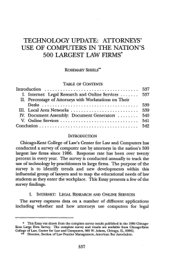 attorneys` use of computers in the nation`s 500 largest law firms