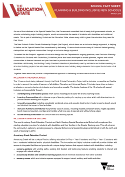 Inclusive Schools Fact Sheet - Department of Education and