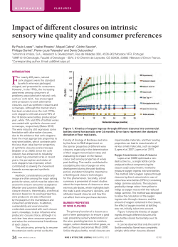 Impact of different closures on intrinsic sensory wine quality and
