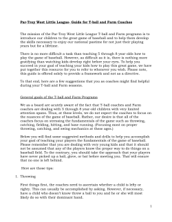 Coaching Guide for Tee Ball and Farm - Par