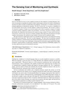 The Sensing Cost of Monitoring and Synthesis