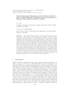 Three-Dimensional Simulations of the Parker`s Model of Solar