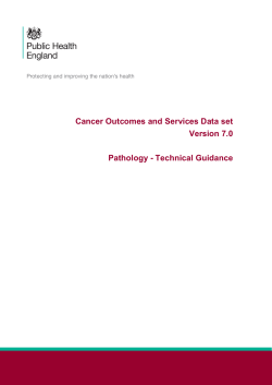 Cancer Outcomes and Services Data set Version 7.0 Pathology