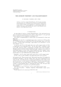 The Lindel of property and fragmentability.